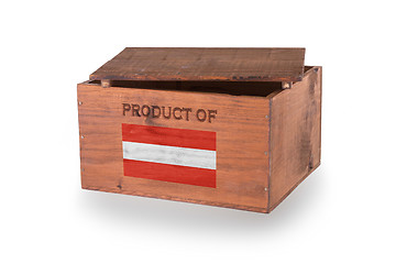 Image showing Wooden crate isolated on a white background