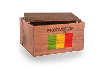 Image showing Wooden crate isolated on a white background