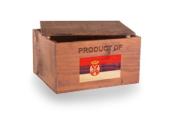 Image showing Wooden crate isolated on a white background