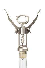 Image showing Bottle and Corkscrew