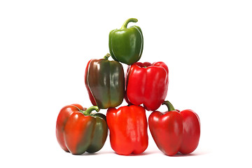 Image showing Red and Green Bell Peppers