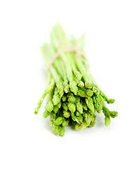 Image showing fresh asparagus over white