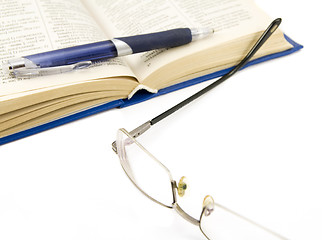 Image showing book and glasses