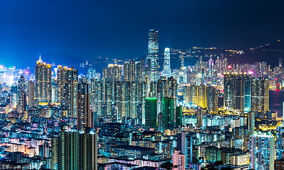 Image showing Cityscape in Hong Kong at night