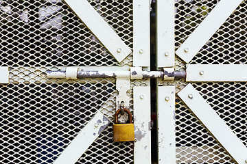 Image showing Metal door with lock