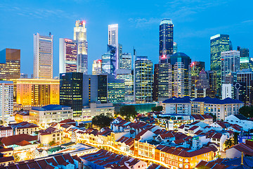 Image showing Singapore city at night