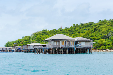 Image showing Water bungalow village