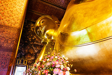 Image showing Reclining buddha in Wat Pho