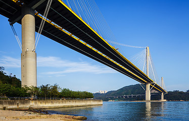 Image showing Suspension bridge in Hong Kong