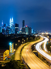 Image showing Kuala Lumpur skyline at night