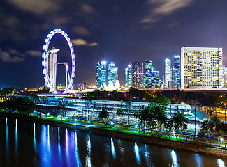 Image showing Singapore city at night