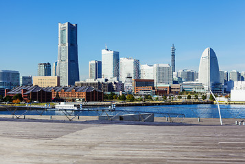 Image showing Yokohama skyline in Japan