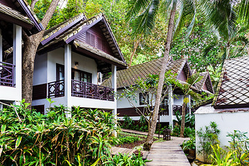 Image showing Wooden resort in Thailand