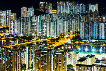 Image showing Hong Kong city at night