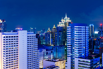 Image showing Bangkok skyline at night