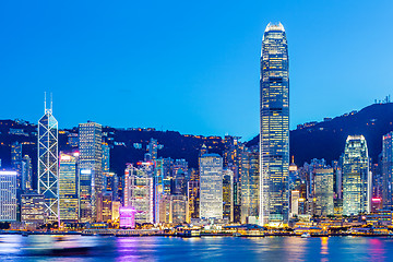 Image showing Hong Kong skyline at night