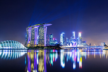 Image showing Singapore city at night