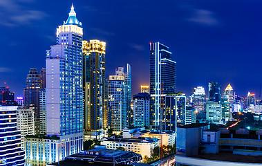 Image showing Bangkok cityscape at night