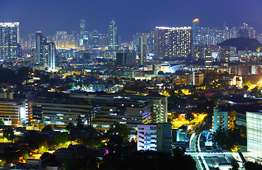 Image showing Hong Kong building at night
