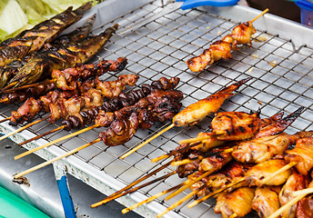 Image showing Grilled meat stick