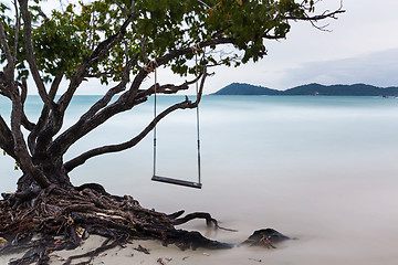 Image showing Swing on beach