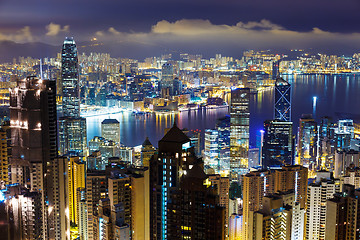 Image showing Cityscape in Hong Kong at night