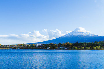 Image showing Mt. Fuji and lake