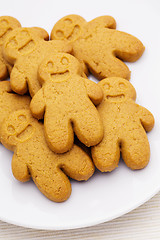 Image showing Heap of the gingerbread on plate