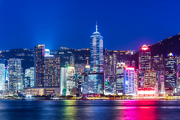 Image showing Hong Kong skyline at night