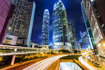 Image showing Hong Kong city at night