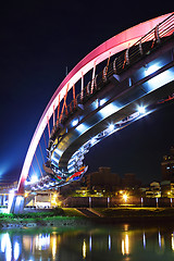 Image showing Bridge at night in Taiwan