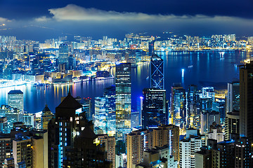 Image showing Hong Kong city at mid night