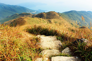 Image showing Hiking path on the mountain