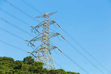 Image showing Power distribution tower