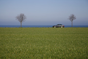 Image showing Car in spring landscape