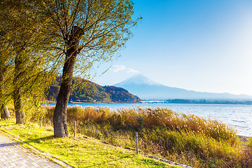 Image showing Mt. Fuji and lake