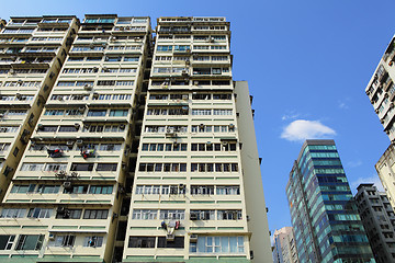 Image showing Old residential building in Hong Kong