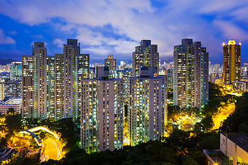 Image showing Hong Kong city at night