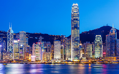 Image showing Hong Kong skyline at night