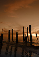 Image showing Broken Pier Orange