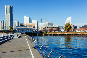 Image showing Yokohama skyline in Japan