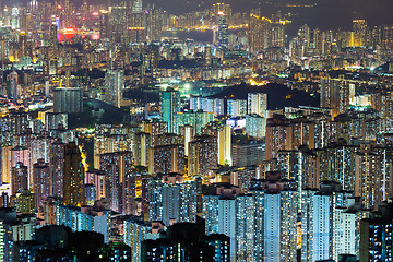 Image showing Aerial view of Hong Kong city