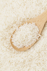 Image showing White rice on teaspoon