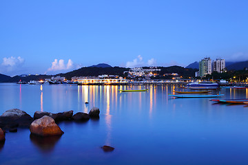 Image showing Seascape at evening