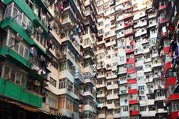 Image showing Overpopulated residential building in Hong Kong