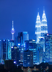 Image showing Kuala Lumpur skyline at night