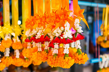 Image showing Thai worship garland for sell