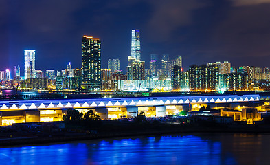 Image showing Hong Kong city at night