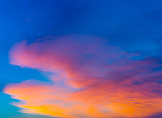 Image showing Sunset cloudscape