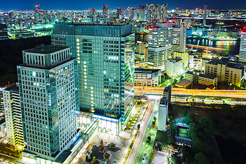 Image showing Tokyo cityscape at night